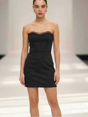 BCBGMaxAzria Classic Black Strapless Dress